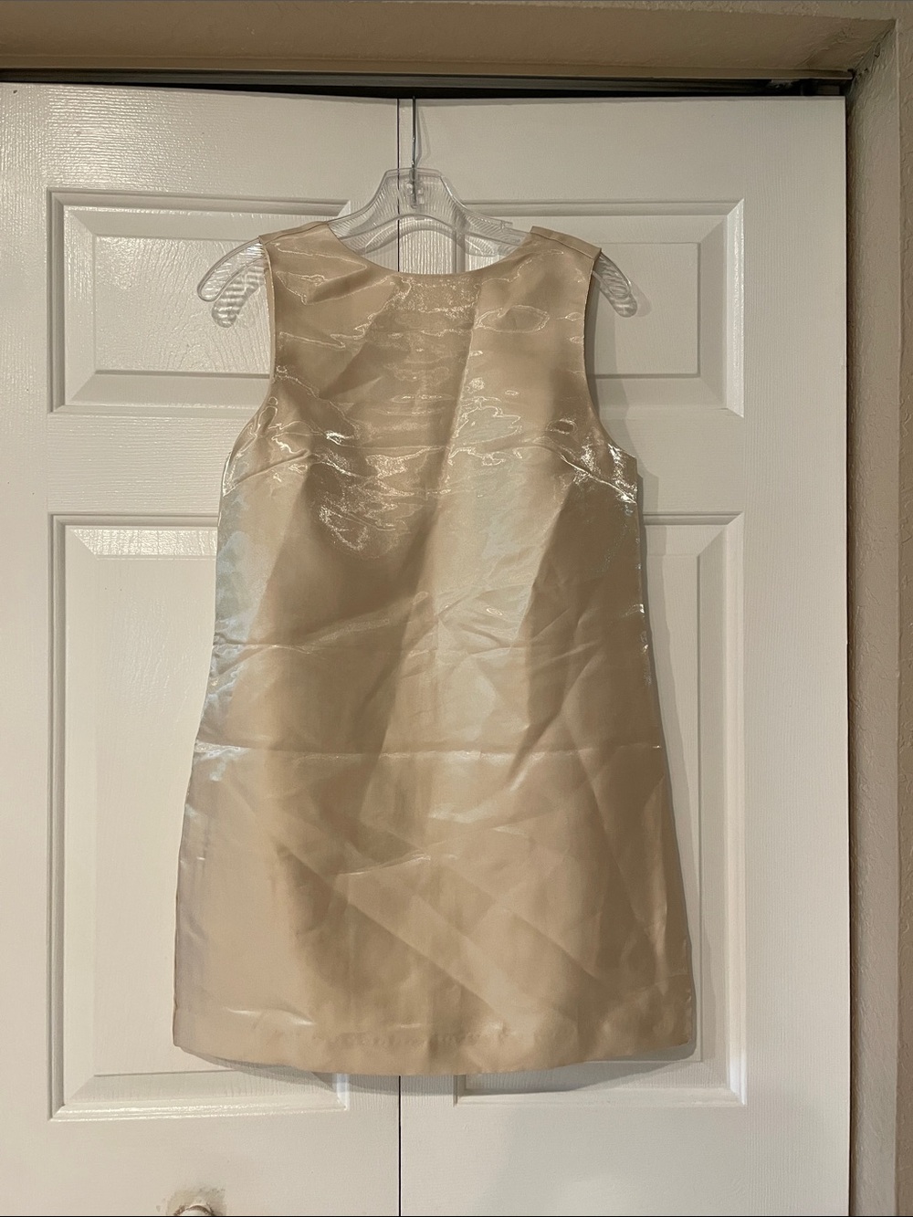 H&M Cream Sleeveless Satin A-Line Women’s Dress
